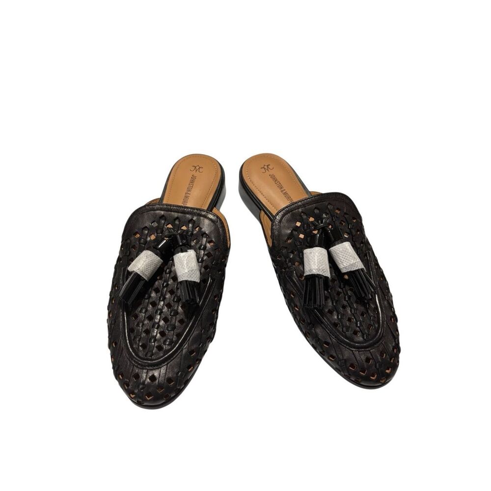 Johnston & Murphy Women's Ali Woven Tassel Mule Black in Size 6 - Picture 4 of 10